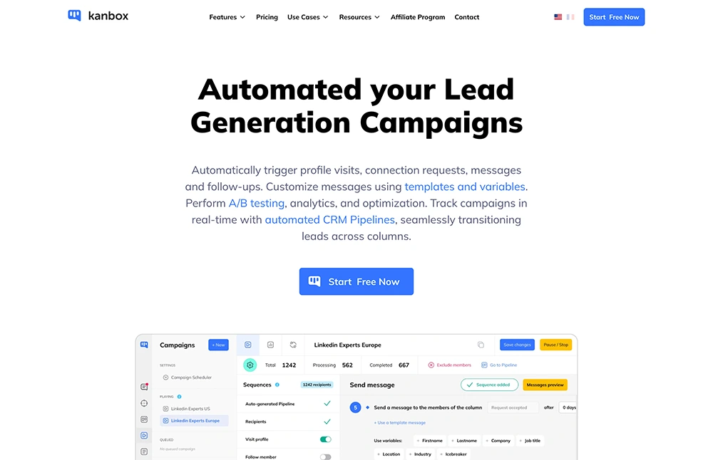 Kanbox automates your lead generation