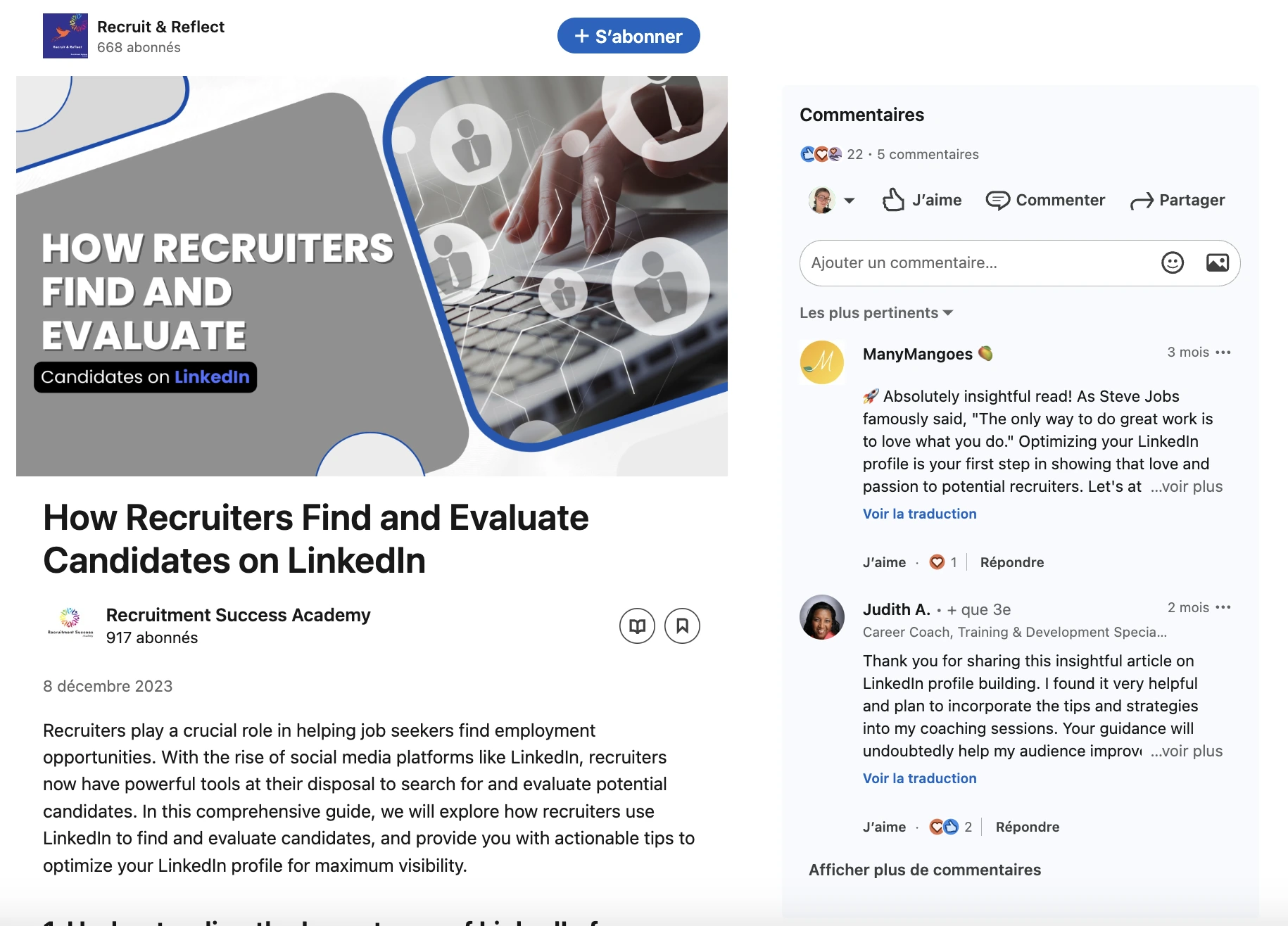 Participating in LinkedIn article to boost your visibility