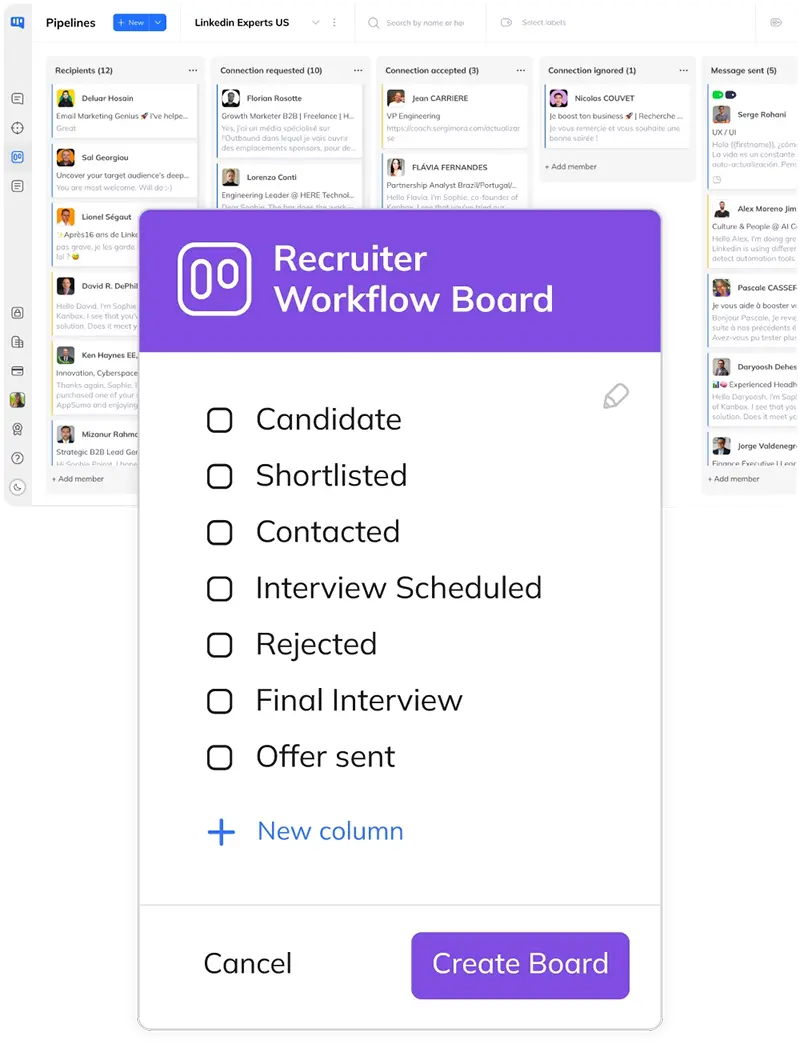 Recruitment Kanban Pipeline