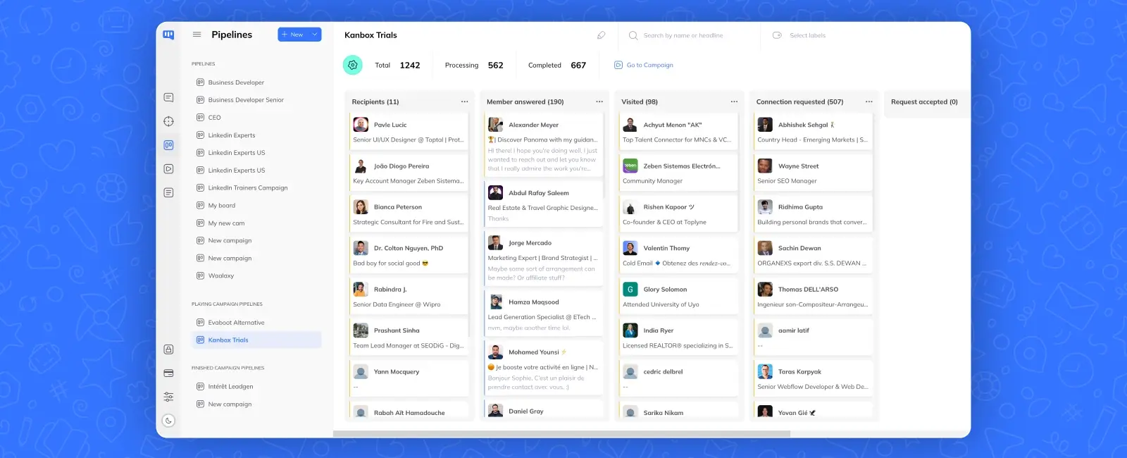Tableau Kanban de Recrutement